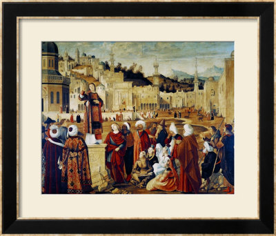 St. Stephen Preaching by Vittore Carpaccio Pricing Limited Edition Print image