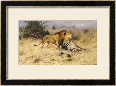 A Lion With His Prey by Wilhelm Kuhnert Pricing Limited Edition Print image