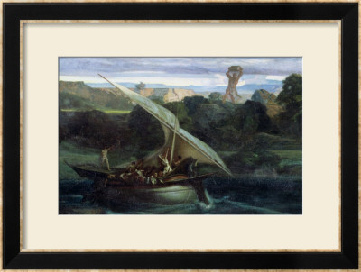 Polyphemus Attacking Sailors In Their Boat, 1855 by Alexandre Gabriel Decamps Pricing Limited Edition Print image