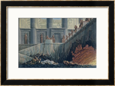 Egyptian Set Design For Act Ii, Scene Xxviii Of The Opera The Magic Flute by Karl Friedrich Schinkel Pricing Limited Edition Print image