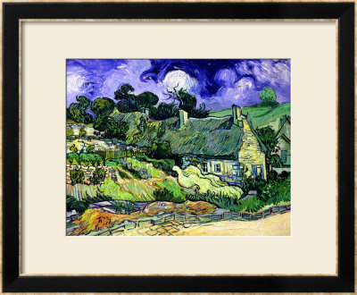Thatched Cottages At Cordeville, Auvers-Sur-Oise, 1890 by Vincent Van Gogh Pricing Limited Edition Print image