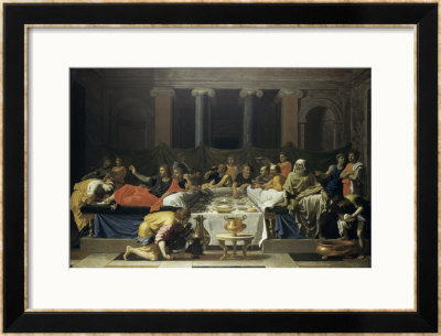 Mary Magdalene Anointing Jesus' Feet by Nicolas Poussin Pricing Limited Edition Print image
