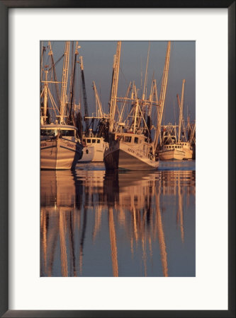 Shrimp Boats Tied To Dock, Darien, Georgia, Usa by Joanne Wells Pricing Limited Edition Print image