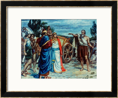 Jezabel And Ahab Meeting Elijah In Naboth's Vineyard by Frank Bernard Dicksee Pricing Limited Edition Print image