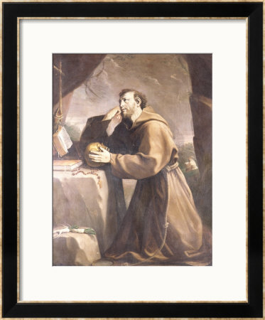 St. Francis Of Assisi At Prayer by Giovan Andrea Sirani Pricing Limited Edition Print image