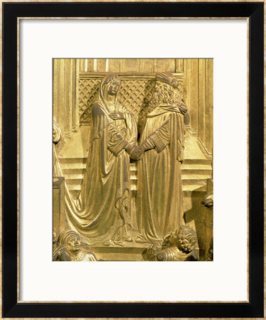 The Meeting Of King Solomon And The Queen Of Sheba by Lorenzo Ghiberti Pricing Limited Edition Print image