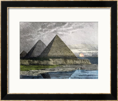 The Pyramids Of Giza, From A Series Of The Seven Wonders Of The World by Ferdinand Knab Pricing Limited Edition Print image