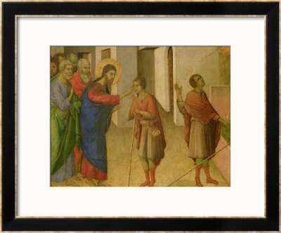 Jesus Opens The Eyes Of A Man Born Blind, 1311 (Detail) by Duccio Di Buoninsegna Pricing Limited Edition Print image