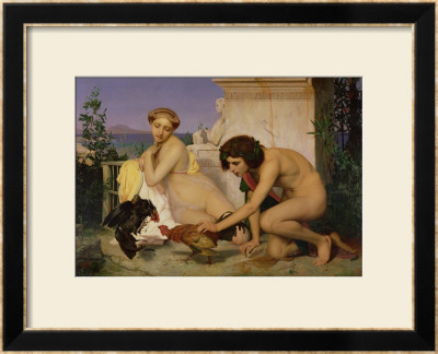 Young Greeks Encouraging Cocks To Fight, 1846 by Jean-Leon Gerome Pricing Limited Edition Print image