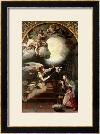 The Annunciation, 1579 by Alessandro Allori Pricing Limited Edition Print image
