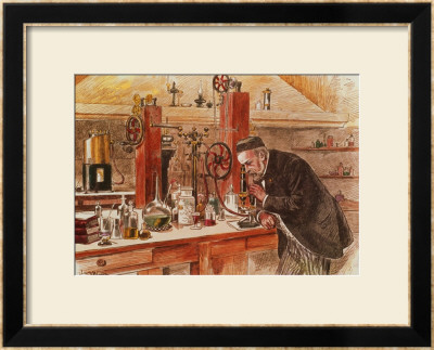 Louis Pasteur Experimenting For The Cure Of Hydrophobia In His Laboratory, C. 1885, Pub. C. 1895 by Adrien Emmanuel Marie Pricing Limited Edition Print image