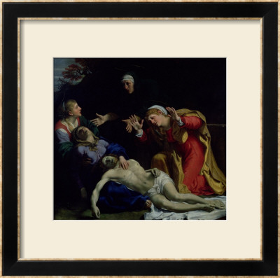 The Dead Christ Mourned (The Three Maries), Circa 1604 by Annibale Carracci Pricing Limited Edition Print image