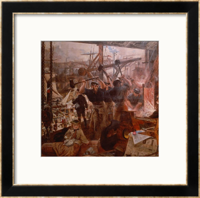Industry Of The Tyne: Iron And Coal, 1861 by William Bell Scott Pricing Limited Edition Print image