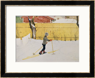 The Skier, Circa 1909 by Carl Larsson Pricing Limited Edition Print image