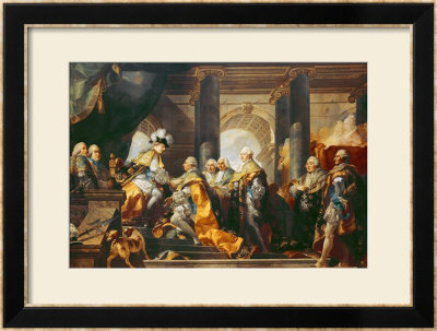 Louis Xvi (1754-93) King Of France, Receiving The Homage Of The Knights by Gabriel Francois Doyen Pricing Limited Edition Print image