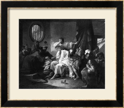 The Death Of Socrates (470-499 Bc) 1762 by Jacques Philippe Joseph Saint-Quentin Pricing Limited Edition Print image