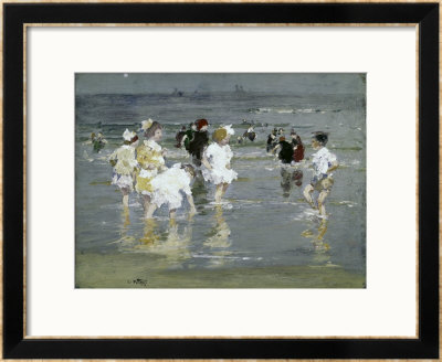 Children On The Beach by Edward Henry Potthast Pricing Limited Edition Print image