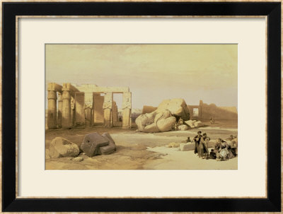 Fragments Of The Great Colossus, At The Memnonium, Thebes, 1937 Bc by David Roberts Pricing Limited Edition Print image