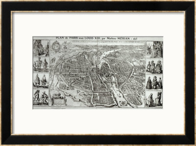 Bird's Eye Plan Of Paris, 1615 by Matthaus Merian The Elder Pricing Limited Edition Print image