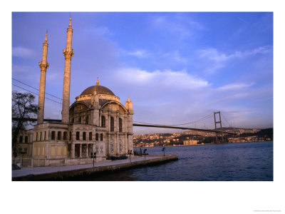 Ortakoy Camii Mosque Next To The Bosphorous River, Istanbul, Turkey by Simon Richmond Pricing Limited Edition Print image