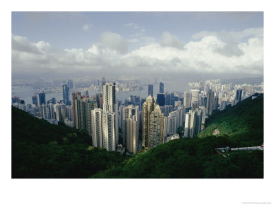 Hong Kong Island And The Bay With Kowloon On The Far Shore by Jason Edwards Pricing Limited Edition Print image