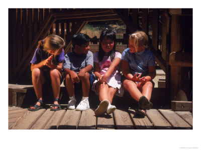 Children Sitting In Playground by Mark Gibson Pricing Limited Edition Print image