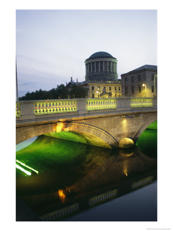 View Of The Four Courts And The Liffey River by Richard Nowitz Pricing Limited Edition Print image