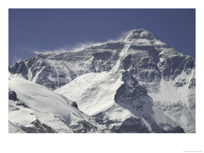 Mount Everest With Plumes, Tibet by Michael Brown Pricing Limited Edition Print image