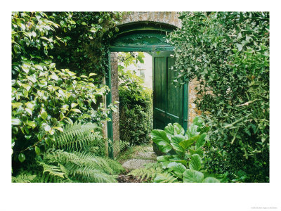 Doorway In Wall Leading To Kitchen Garden Trevarno, Cornwall by Mark Bolton Pricing Limited Edition Print image
