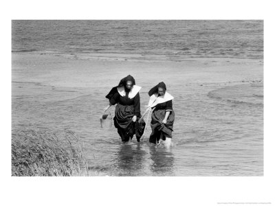 Nuns Clamming On Long Island, 1957 by Toni Frissell Pricing Limited Edition Print image