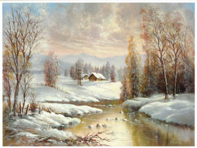 Winter Twilight by Helmut Glassl Pricing Limited Edition Print image
