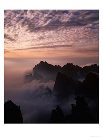 Morning Mist On Mt. Huangshan (Yellow Mountain), China by Keren Su Pricing Limited Edition Print image