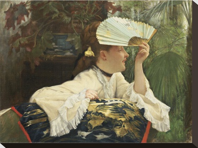 The Fan, C. 1875 by James Jacques Joseph Tissot Pricing Limited Edition Print image