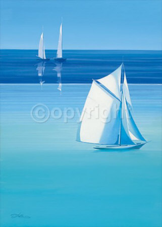 With Taut Sails by Frank Fellini Pricing Limited Edition Print image