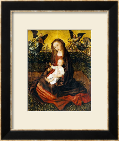 The Virgin And Child With Two Music-Making Angels In A Rose Garden by Rogier Van Der Weyden Pricing Limited Edition Print image