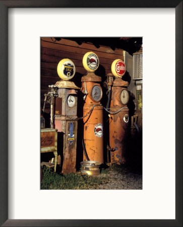 Three Old Gas Pumps by Charles Benes Pricing Limited Edition Print image