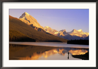Fly-Fishing, Maligne Lake, Jasper National Park, Alberta, Ca by Kevin Law Pricing Limited Edition Print image