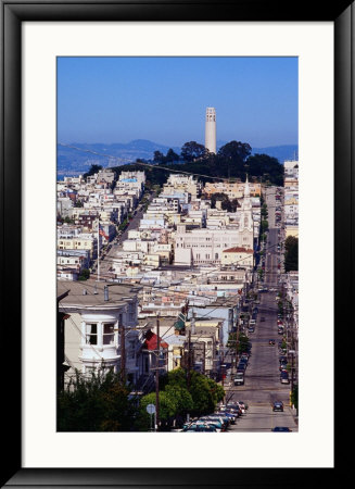 Hyde Street With Coit Tower In Distance, San Francisco, California, Usa by Richard I'anson Pricing Limited Edition Print image