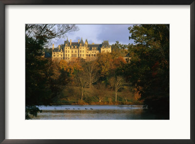 Autumn View Of The Biltmore Estate From Across A Six-Acre Lagoon by Melissa Farlow Pricing Limited Edition Print image