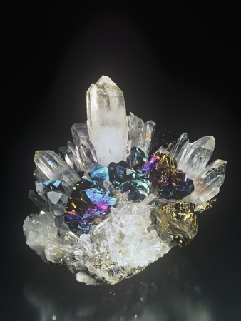 Chalcopyrite On Quartz, Romania by Mark Schneider Pricing Limited Edition Print image