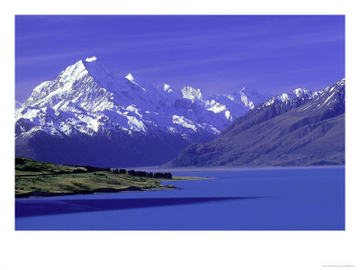Mount Cook And Lake Pukaki, New Zealand by Robin Bush Pricing Limited Edition Print image