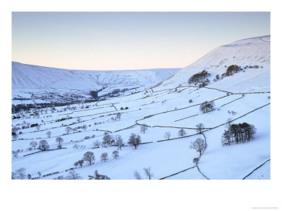 Vale Of Edale On Winter Dawn, Grindslow Knoll & Rushup Edge, Peak District Np, U.K by Mark Hamblin Pricing Limited Edition Print image