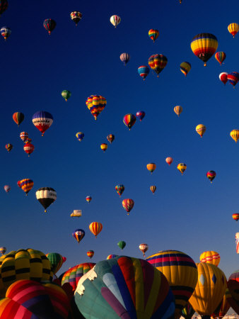 Mass Ascension At The Balloon Fiesta, Albuquerque, New Mexico, Usa by Ralph Lee Hopkins Pricing Limited Edition Print image