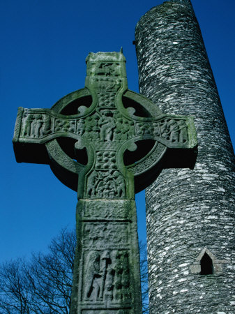 High Cross And Round Tower Of Monasterboice, Monasterboice, County Louth, Ireland by Tony Wheeler Pricing Limited Edition Print image