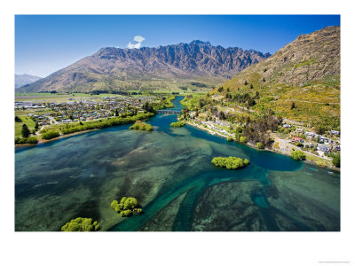Lake Wakatipu, Kawarau River, And The Remarkables, Queenstown, South Island, New Zealand by David Wall Pricing Limited Edition Print image