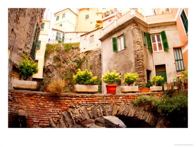 Architecture Of Manarola, Cinque Terre, Italy by Bill Bachmann Pricing Limited Edition Print image