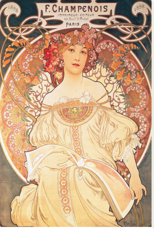 F. Champenois, France, 1898 by Alphonse Mucha Pricing Limited Edition Print image