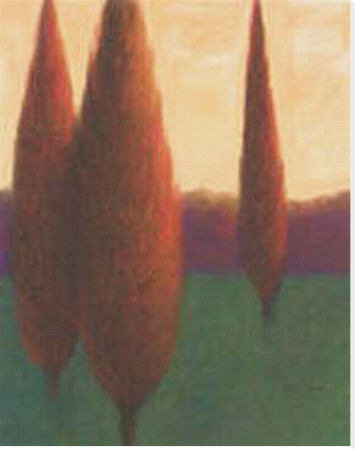 Poplar Trees At Daybreak by Karen Jones Pricing Limited Edition Print image