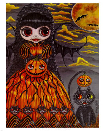 Halloween Kitty Cat Fairy by Blonde Blythe Pricing Limited Edition Print image