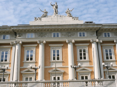 Facade Of The Teatro Comunale Giuseppe Verdi, Trieste, Italy by Brigitte Bott Pricing Limited Edition Print image
